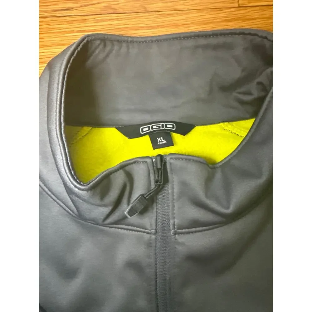 OGIO® Torque II Pullover Sz XL 1/2 zip Men's Diesel Grey/Nitro Yellow Jacket